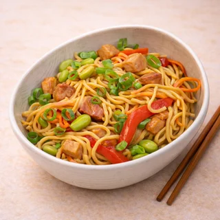 SWEET-CHILLI SVINJETINA WOK NUDLE OD JAJA